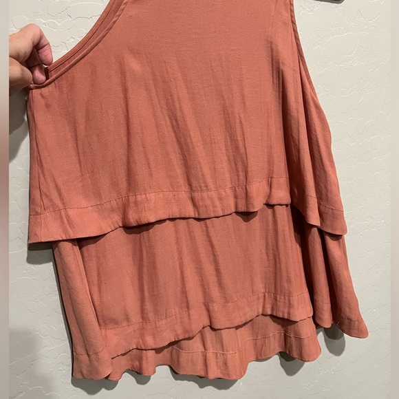 Free People Layered Tank with Open Back in Terracotta, Size Small - Picture 2 of 8